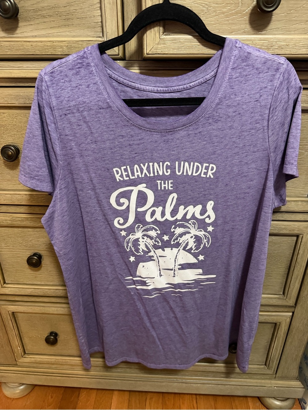 Lane Bryant Heathered Purple Crewneck Tee